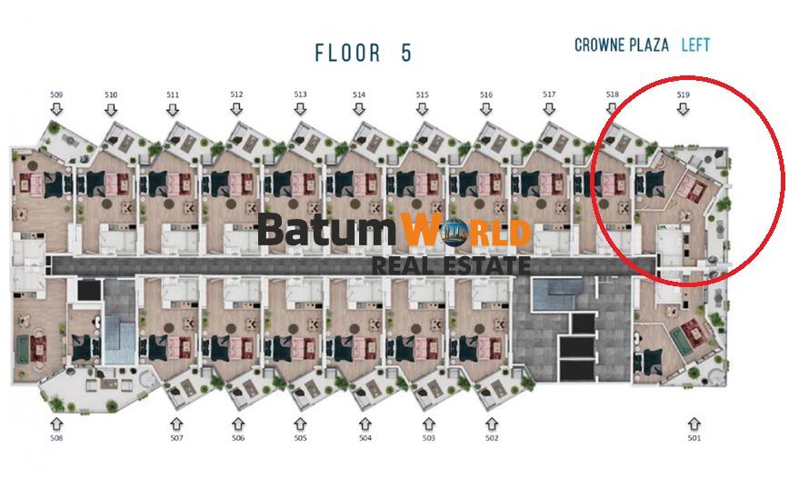 🌟 2025-AA05-C519 – White Frame Apartment for Sale in Crowne Plaza Residence – 68.60 m² – $ 130 340